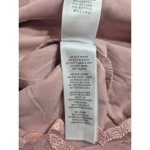 Adrianna Papell Women's Dress Size 8 V-Neck Bell Sleeves Embroidered Pink (63) - Picture 12 of 15